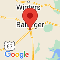 Map of Ballinger, TX